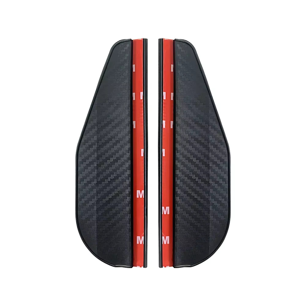 2PCS Car Rearview Mirror Rain Eyebrow Carbon Fiber Sun Visor Shade Cover Protector Clear Vision for Rain Car Mirror Accessories