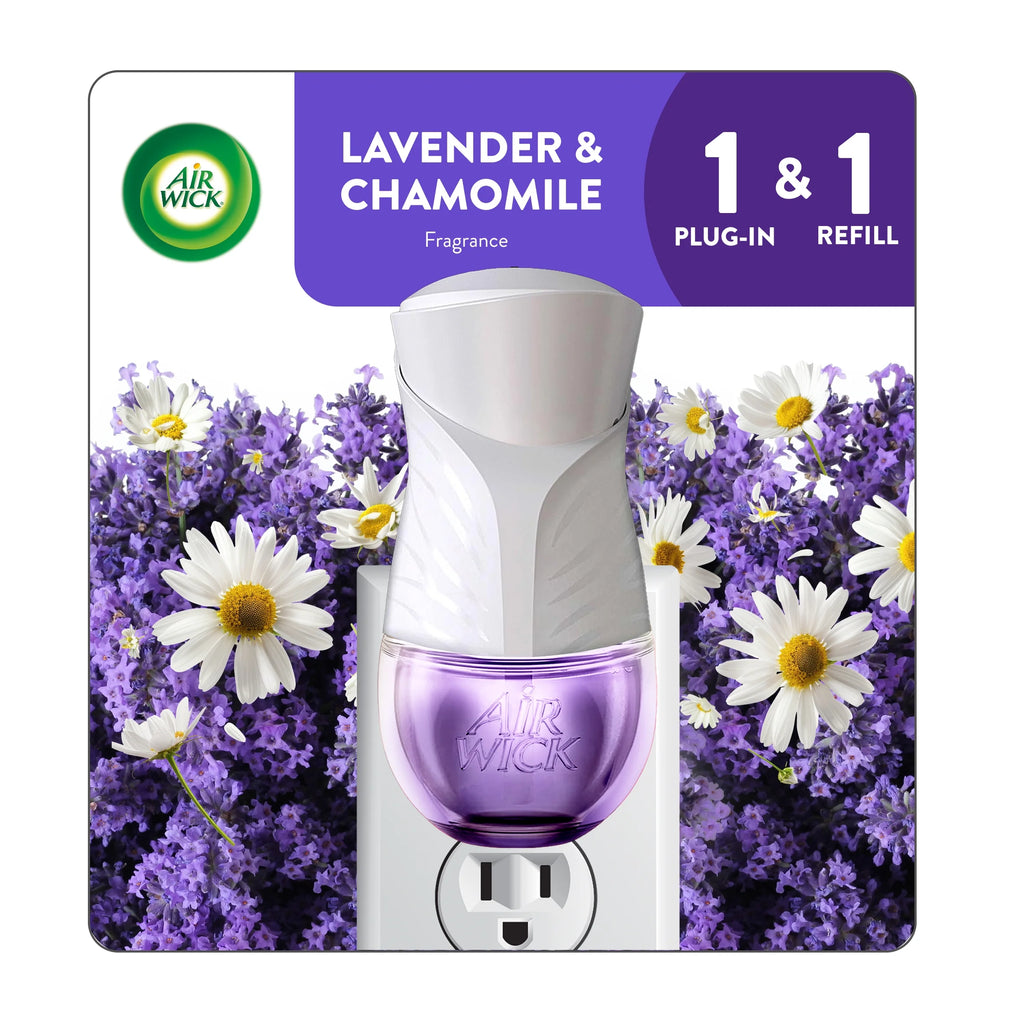 (2 Pack)  Plug-In Scented Oil Warmer Starter Kit, Lavender and Chamomile, 2 Piece