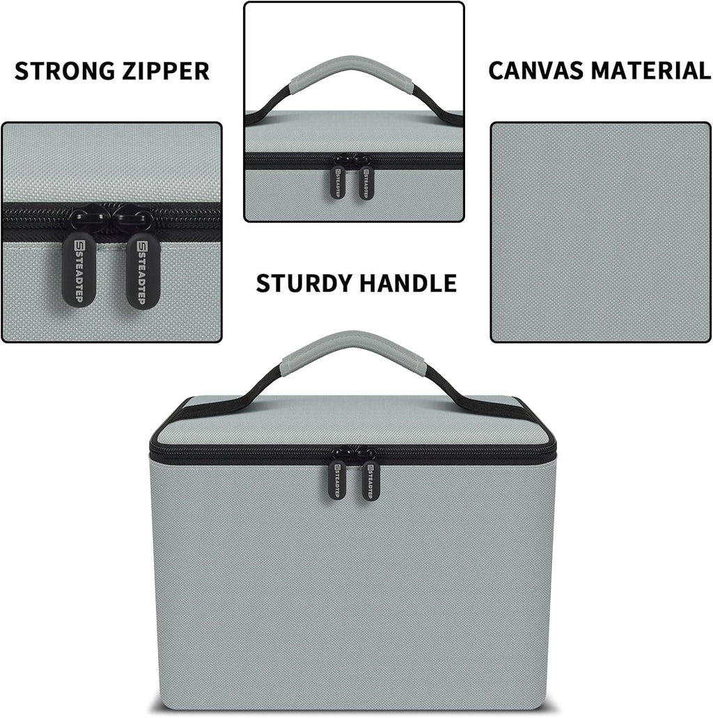 Air Compressor Storage Bag Compatible with Astroai Tire Inflator for Car Tire Pump 150PSI 12V DC/110V AC, Air Pump Carrying Case Holder for Extension Cord and Batteries (Box Only) - Grey
