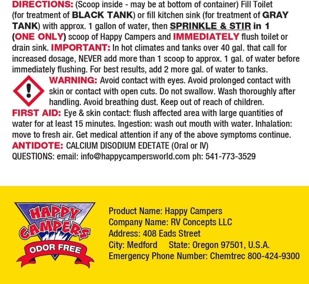 RV Toilet Treatment & Holding Tank Treatment - Controls Odors, Helps Prevent Clogs, Buildup & Sensor Issues in RV Black & Gray Tanks – Supports Reliable Dumping (18 Treatments)