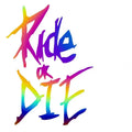 1Pc/Set Bike Frame Stickers Ride or Die Top Tube Decals for MTB Bicycle Decorative Frame Bike Auto Motorcycle Accessories