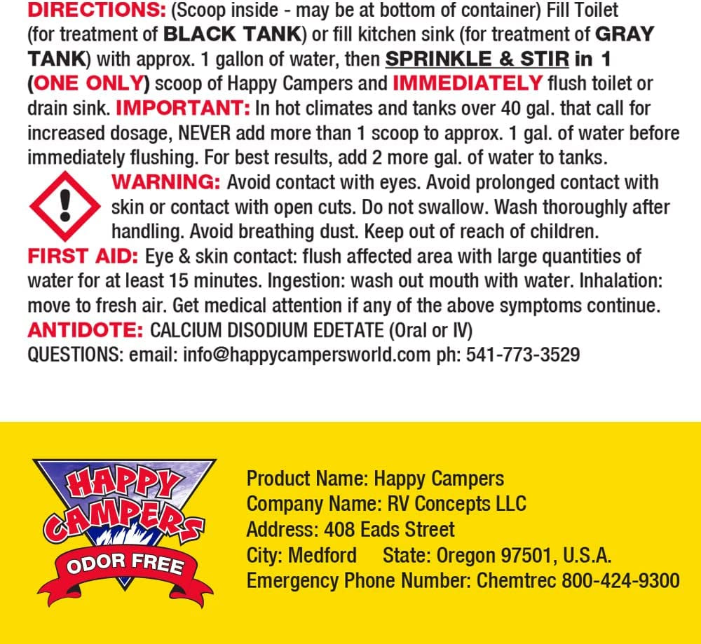 RV Toilet Treatment & Holding Tank Treatment - Controls Odors, Helps Prevent Clogs, Buildup & Sensor Issues in RV Black & Gray Tanks – Supports Reliable Dumping (18 Treatments)