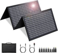 60W Solar Panel for Portable Power Station, Foldable Solar Panel with 12-18V DC Output/Usb QC3.0/USB C(10 Changeable DC Adapters), Portable Solar Panels for Camping, Home, Travel, Rv
